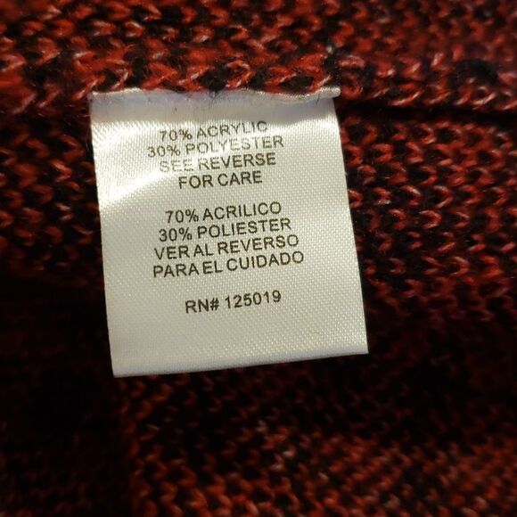 Joseph A Boxy‎ Cowl Neck Red and Black Plaid Oversized Sweater Size Small NWOT - Picture 6 of 6